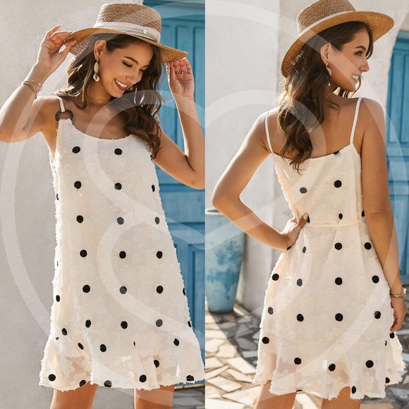 ISLE Polka Dot Floral Mini Dress - Picture 3 of 3